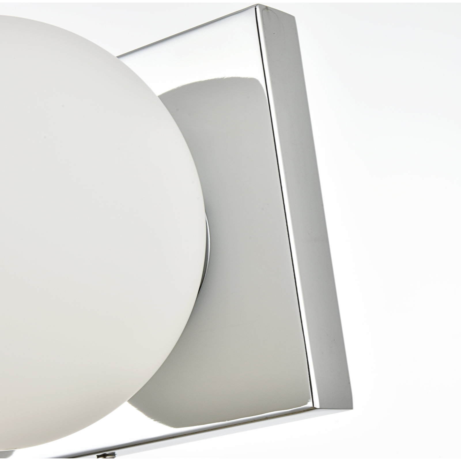 Isabeth Transparent Dimmable Bath Sconce, Chrome, 6" H x 31" W x 31" D, 4 Lights