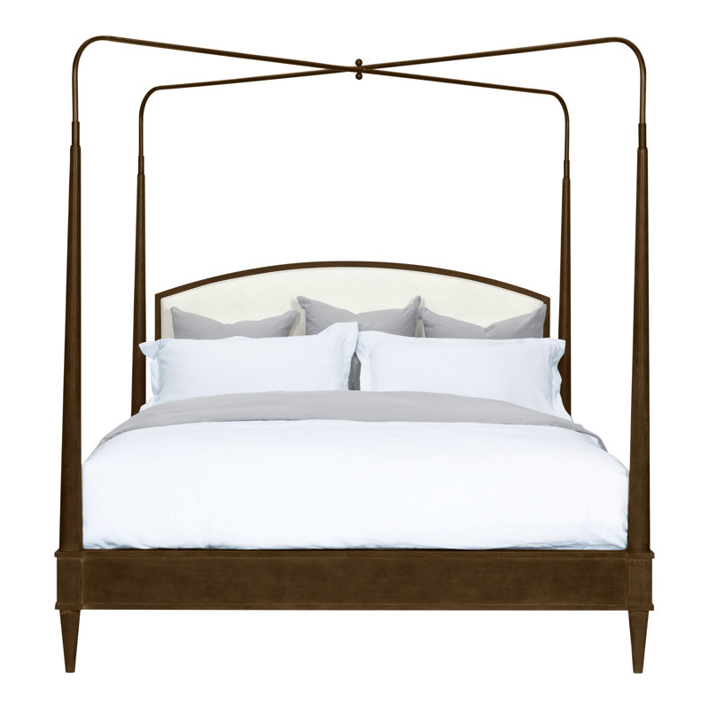 Anderkit Upholstered Canopy Bed, Havana, Kempsey Sheepskin