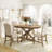 Retro Style Dining Table Set With Extendable Table-115300705