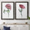 «Watercolor Floral Contour I», toile encadrée de qualité supérieure - prête à être accrochée