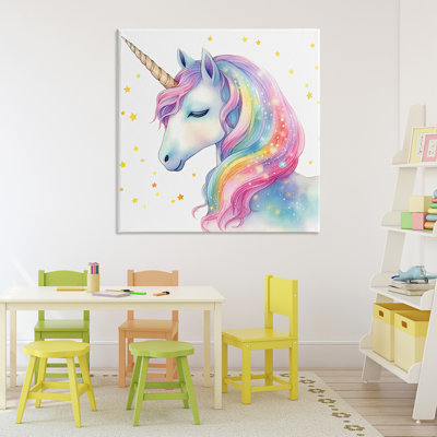 Enchanted Rainbow Mane Unicorn Canvas, design by Creative Studio