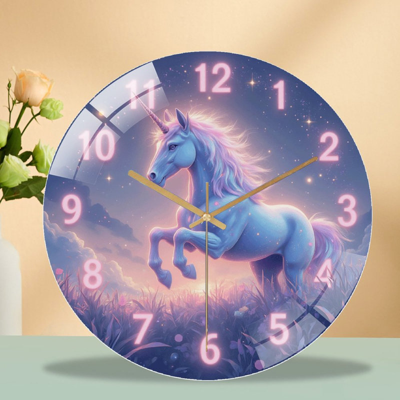 Horloge murale fantaisie Licorne