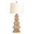 33" Metal Table Lamp With Cream Shade