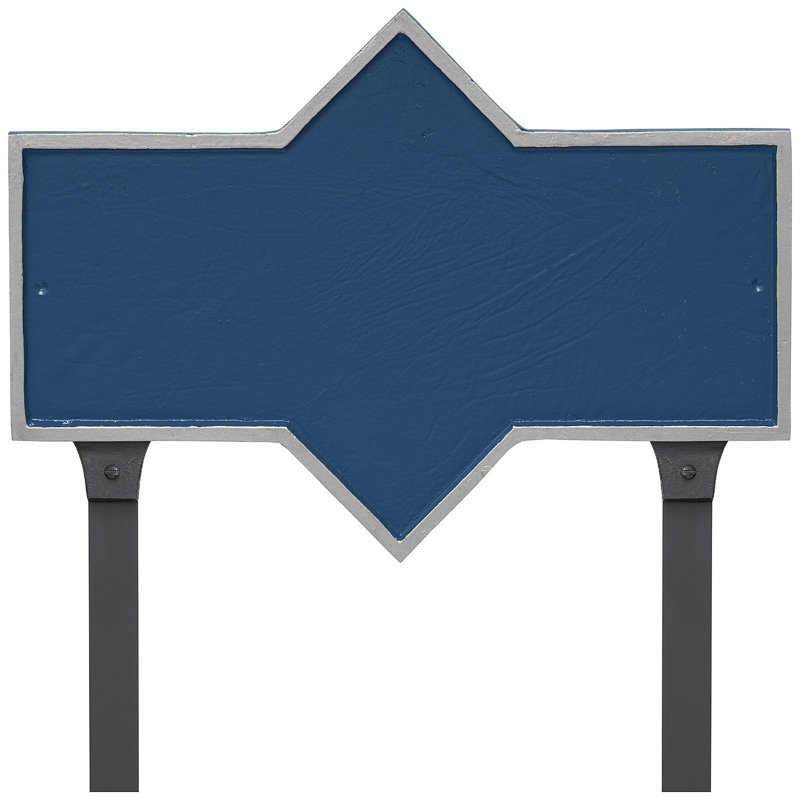 Plaque d'adresse rectangulaire à deux lignes Piedmont, Vert forêt / doré, Oui