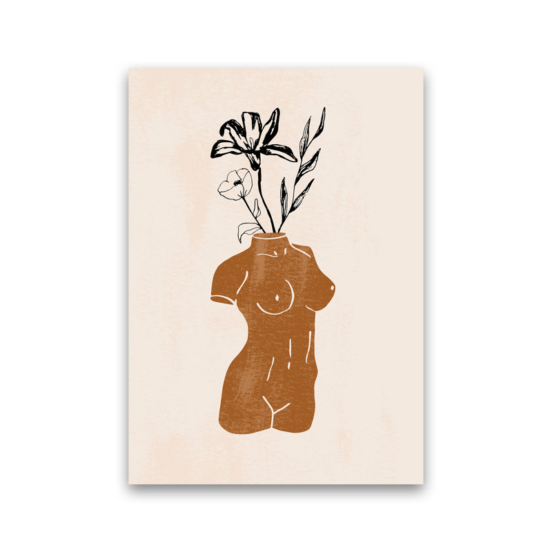 Vases Sculptures Woman 1 by Planeta444 - Print, No Framed, 42cm H x 30cm W x 1cm D