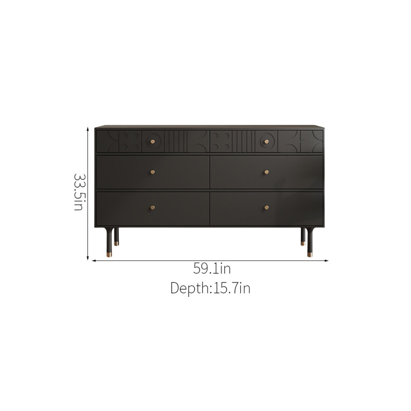 Simple Retro Style Boxwood Entrance Cabinet Solid Wood Accent Chest