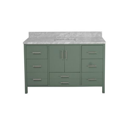 Kiara 60" Carrara Marble Single Bathroom Vanity