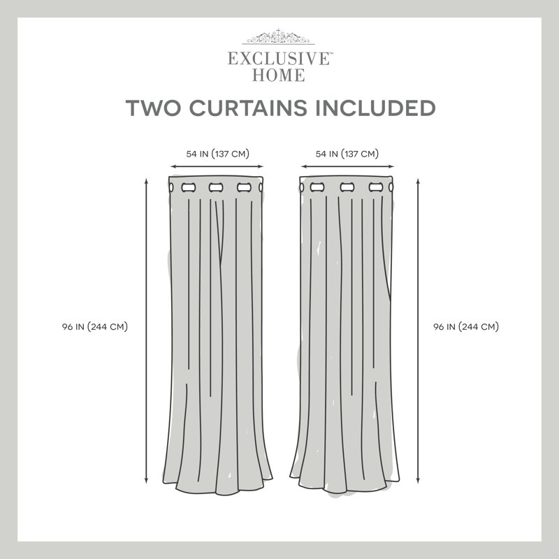 Slate Blue Velvet Light-Filtering Grommet Curtain Panels, 54" x 96"