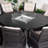 7-Piece Outdoor Round Fire Pit Dining Set