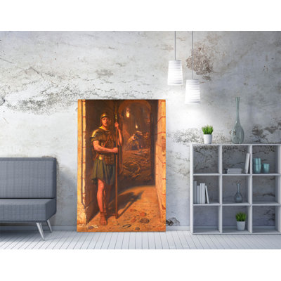 Faithful Unto Death by Edward John Poynter, Pompeii painting Canvas Wall Art Print Picture