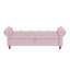 Banc de lit en velours rose