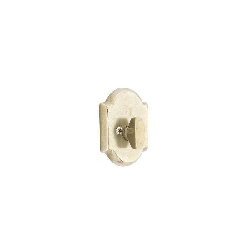 Sandcast #1 Single Sided Deadbolt Tumbled White Bronze Finish, Tumbled White Bronze