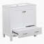 Meuble-lavabo de salle de bain avec lavabo simple, armoire encastrée, armoire de rangement pour la salle de bain, fermeture en douceur