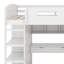 Lit mezzanine avec bureau, garde-robes, 4 tiroirs et 4 tablettes-104394822-104394823