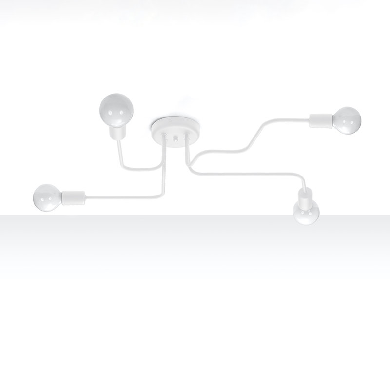 Chandelier VECTOR , White, 15.5cm H x 58cm W x 78cm D, 4 Lights