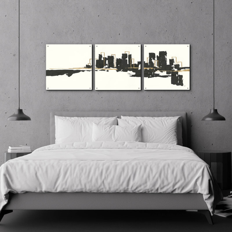 Epic Art «Gilded City I» par Chris Paschke, 3 pièces «Gilded City I» par Chris Paschke, H 24 po x l 72 po