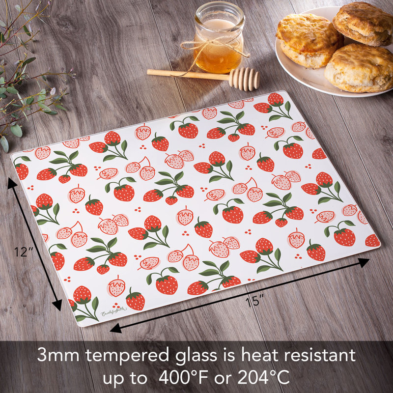 Planche à découper en verre trempé 12 "x 15" Tooty