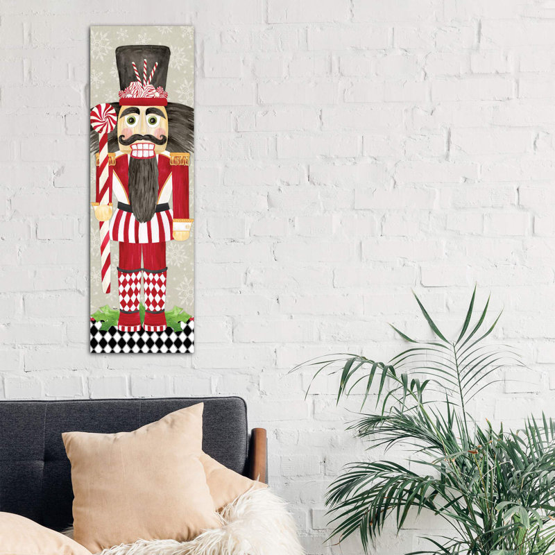 Nutcracker Christmas III - Wrapped Canvas Panoramic Painting, 30.48 cm H x 91.44 cm W x 3.175 cm D
