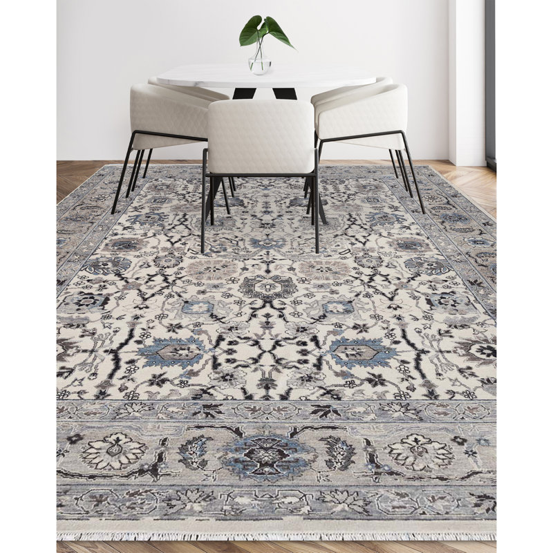 Wool Oriental Area Rug, Rectangle 6' x 9'