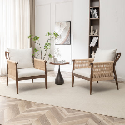 Cofield Upholstered Solid Wood Accent Chair