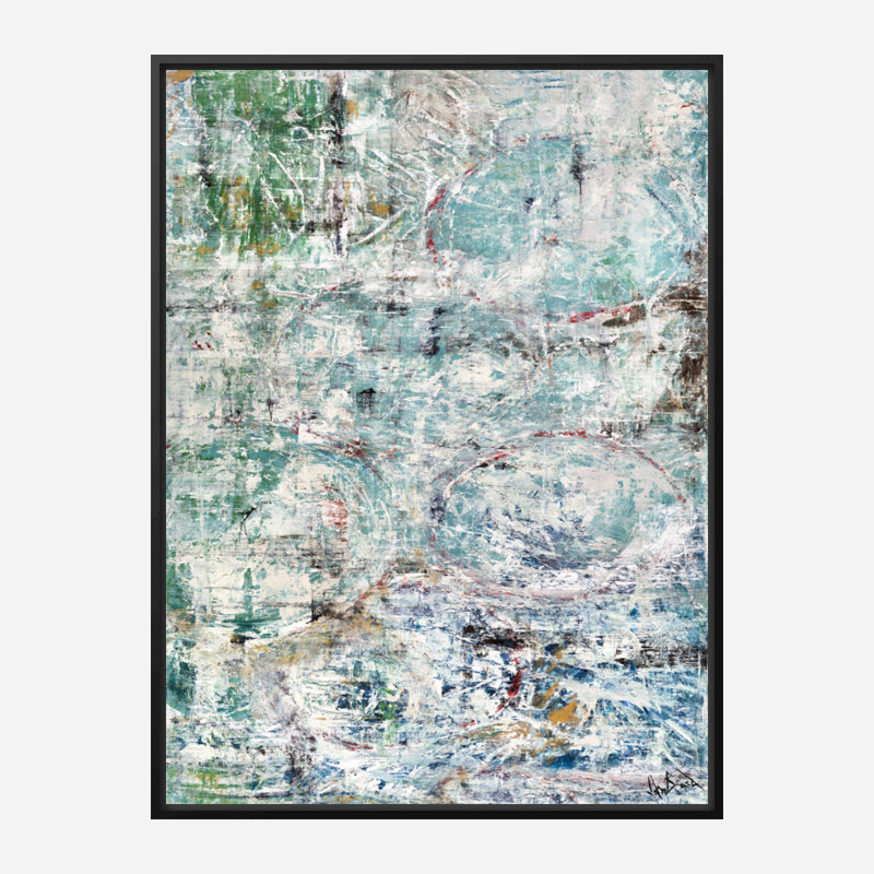Big Green - reproduction d'art sur toile, Toile avec cadre brun, H 41,5 po x l 31,5 po x P 1,75 po