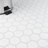 Metro 2" Hex Matte White 11-1/8" x 12-5/8" Porcelain Mosaic Floor and Wall Tile