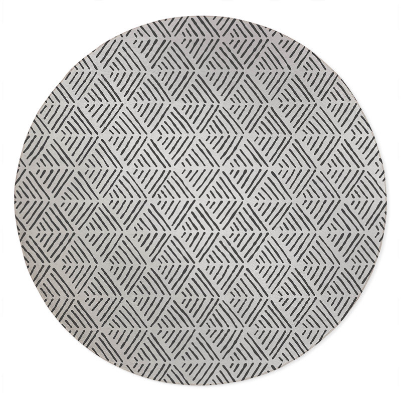 Tribal Dreamer Non-Slip Outdoor Rug, Round 5'