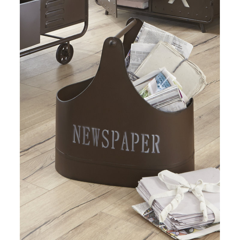 Edgar Metal Free Standing Magazine Rack