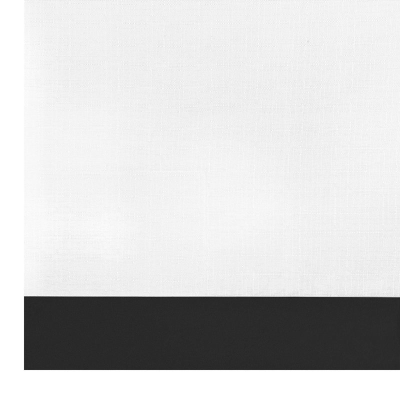 Tailored 58'' W Kitchen Curtain, 14" H x 58" W, Black