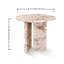 Table basse en marbre rose naturel, 17,7 po x 17,7 po x 15,8 po, finition polie, facile à assembler, luxe pour la maison 17,7 po-1276293239