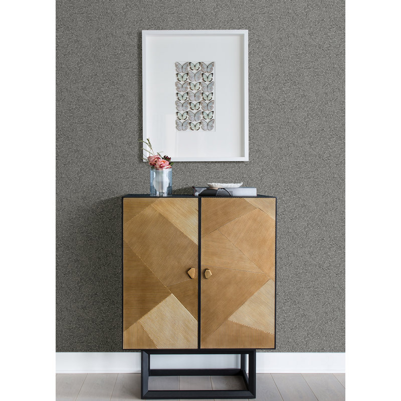 Abstract Metallic Wallpaper Roll, Gray