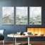 Snowcap Valley I, ensemble de 3 toiles encadrées sur toile-97706184-97706189