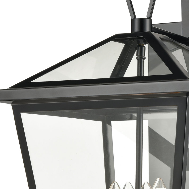 Main Street 21'' High 4-Light Outdoor Sconce - Black, 21" H x 12" W x 14" D
