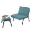Fauteuil rembourré de 24 po de largeur avec tabouret Kristiane-1117269541