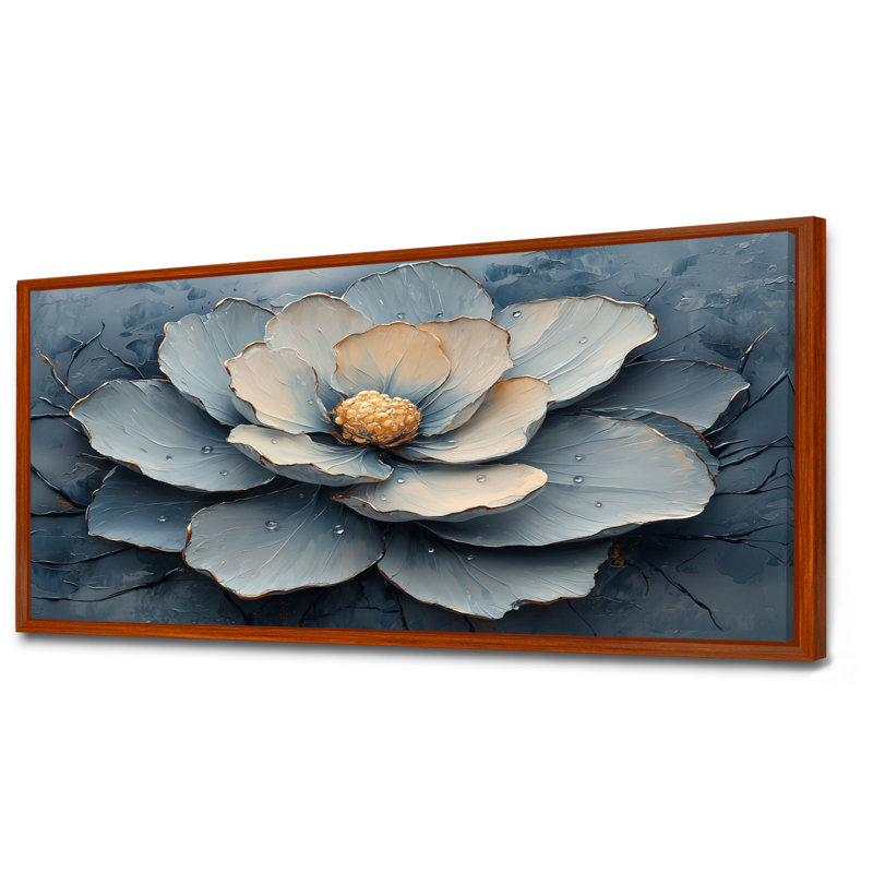 «Dark Echeveria Elegans Succulent Simplicity I», art mural sur toile, H 28 po x l 60 po, Reproduction avec cadre flottant