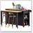 47 Inch Extendable Kitchen Island with Dining Table, Internal Storage, and Power Outlet for Modern Kitchens