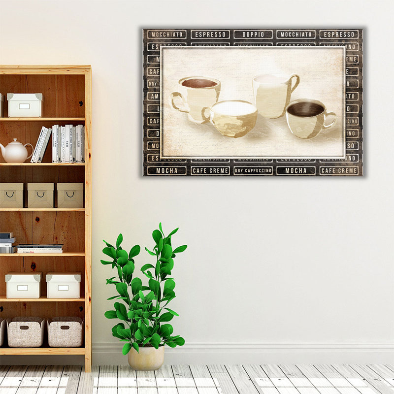 Row of Coffee Cream - reproduction d'art sur toile, H 24 po x l 36 po