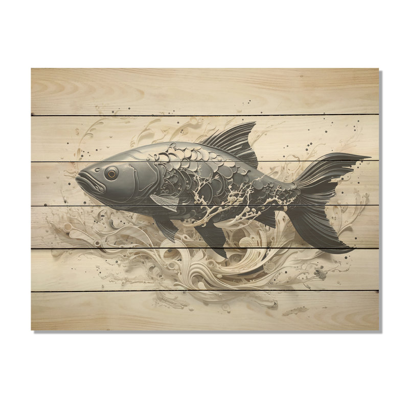 Art marin sur bois de pin, H 10 po x l 20 po