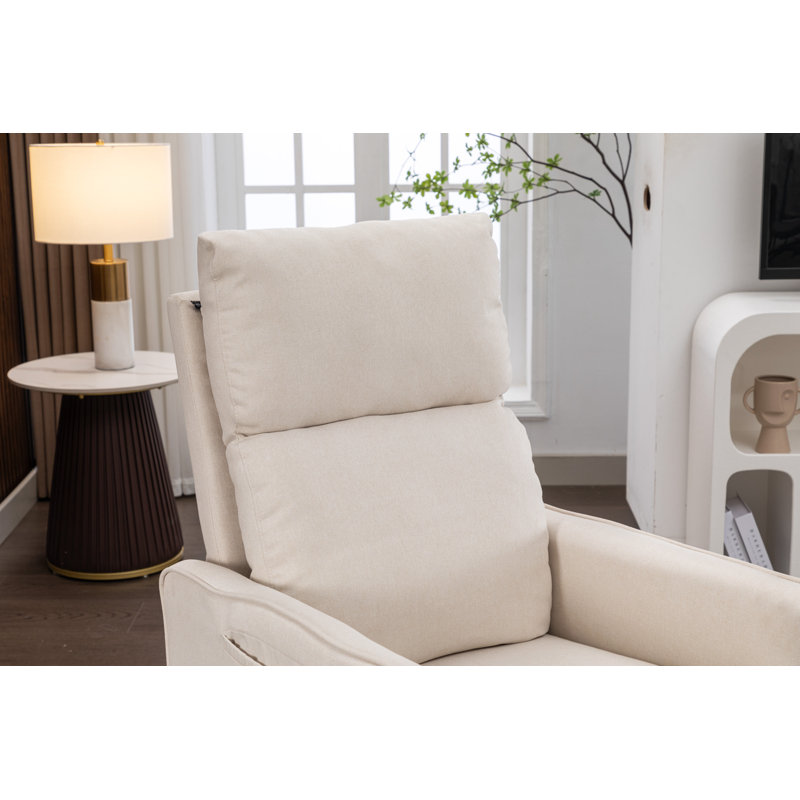 Fauteuil inclinable et pivotant, Lin beige