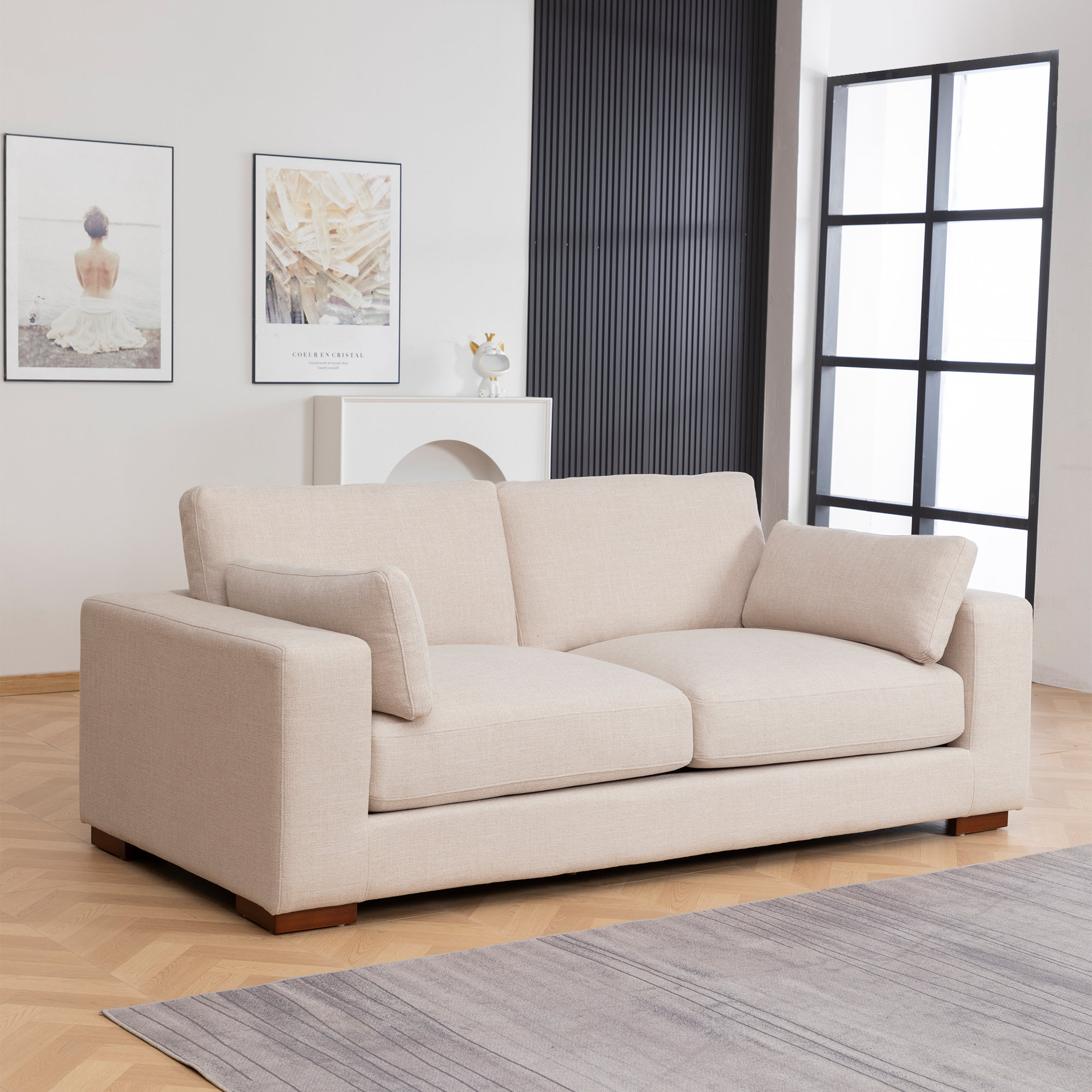 Copley 83.9" Upholstered Sofa, Beige
