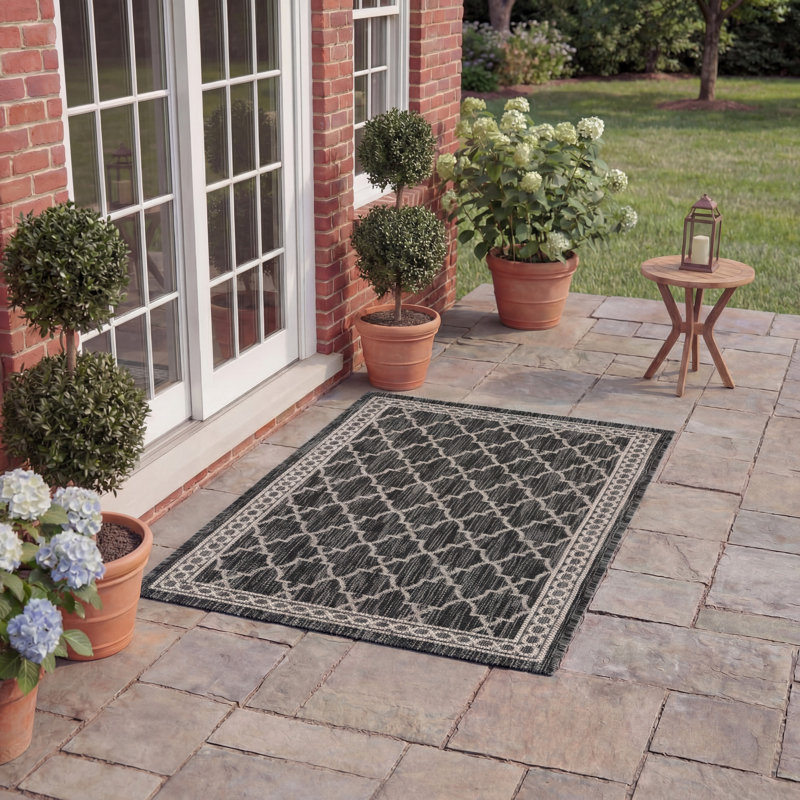Sayde Performance Geometric Indoor/Outdoor Area Rug, Rectangle 2' x 3'7"