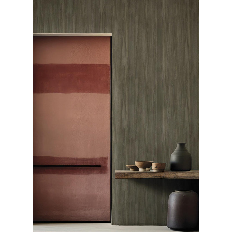 Galerie Synergy Stripe Texture Wallpaper, Dark Grey