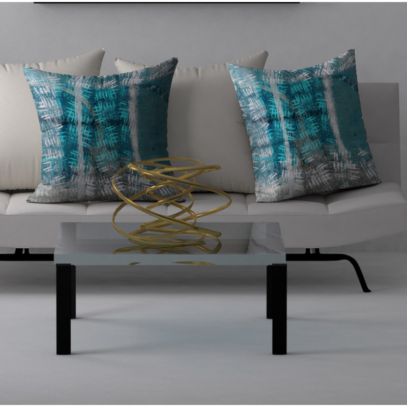 Abstract Throw Pillow, 20" H x 20" W x 5"D