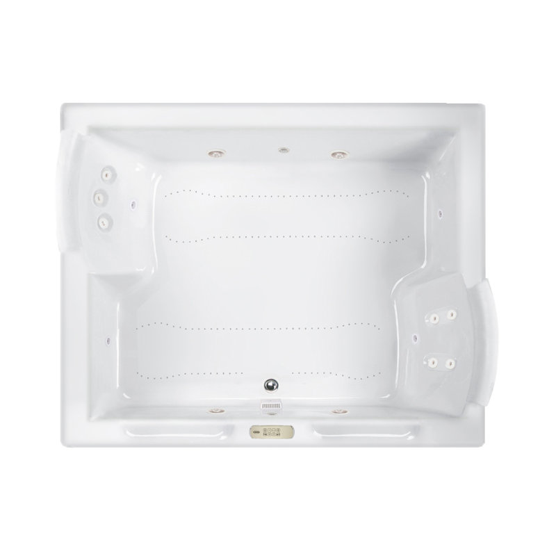 Fuzion® 71.75" x 59.75" Drop in/Undermount Combination Bathtub, White