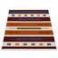 Tapis Clare tissé à plat en laine Kilim écologique - 183 x 183 cm, carré, multicolore, design contemporain, tapis à poils courts faits main pour salon, chambre-115926878