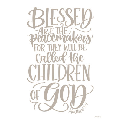«Blessed are the Peacemakers» par Imparfect Dust