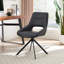 Chaise de bureau pivotante en similicuir avec accoudoirs et base stationnaire Jakavian-887188997