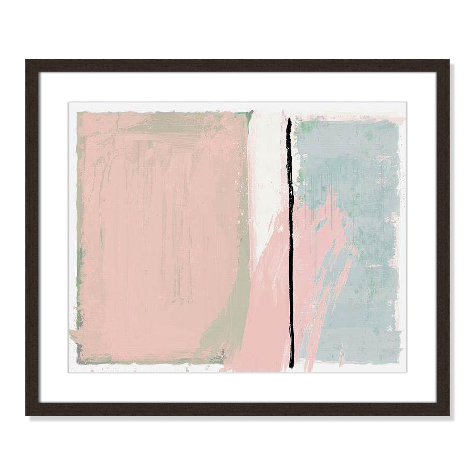 Pastel Opulance Print, 21.5" H x 25.5" W x 1.25" D, Walnut Box Picture Framed, White