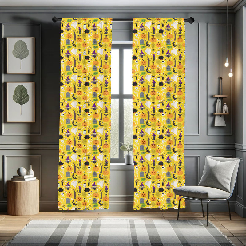 Ghost Semi-Sheer Rod Pocket Curtain Panels, 28" x 95"
