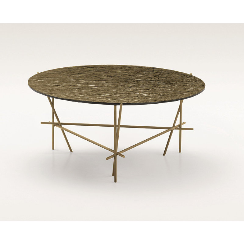 Armoney Three Leg Coffee Table, Bronze/Bronze